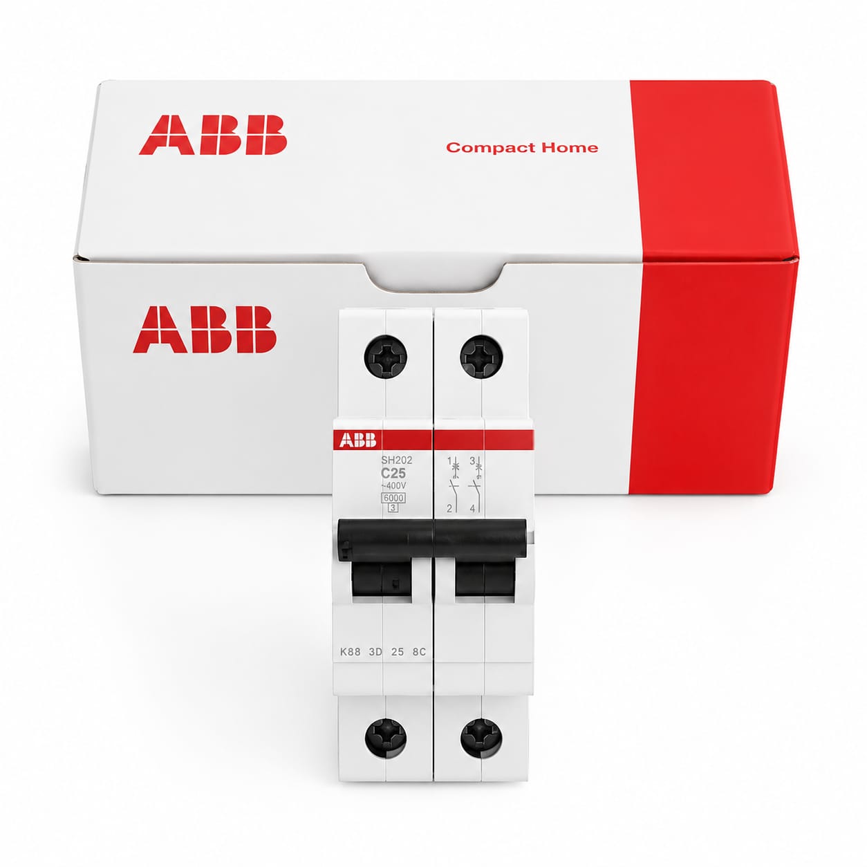 قاطع اوتوماتيك ثنائي-ABB SH202 C25